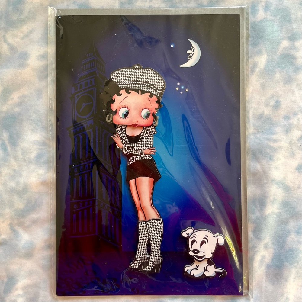 Vintage 2006 Betty Boop "London" 3D card with envelope - NEW IN PACKAGING